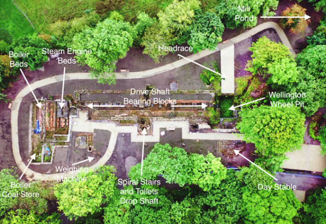 HIA1Annotated aerial photo Mellor Mill