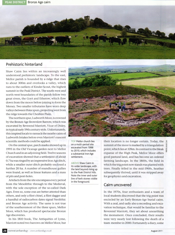 Current Archaeology, 2011: Shaw Cairn Revisited - the dead of Mellor